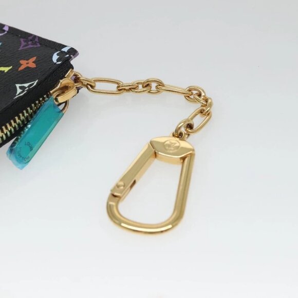 LOUIS VUITTON Monogram Pochette Cles NM Coin Purse Black - Picture 7 of 14